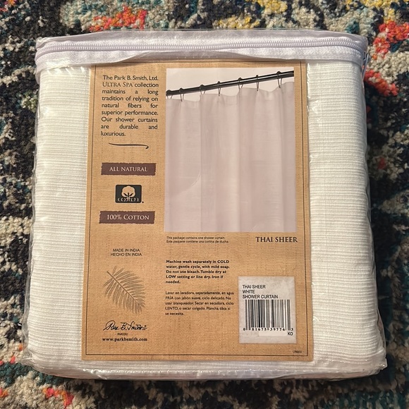 Thai Sheer Shower Curtain - Picture 2 of 2